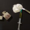 heroin with spoon and syringe